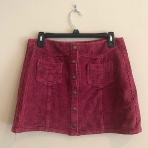 Maroon/Burgandy Mini Skirt
